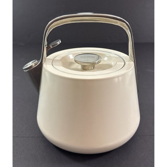Caraway Whistling Tea Kettle Non-Toxic Stainless Steel in Cream - Picture 1 of 13